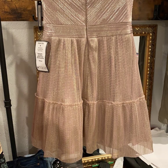 XSCAPE Metallic Ruffle Trim Dress - Picture 9 of 13